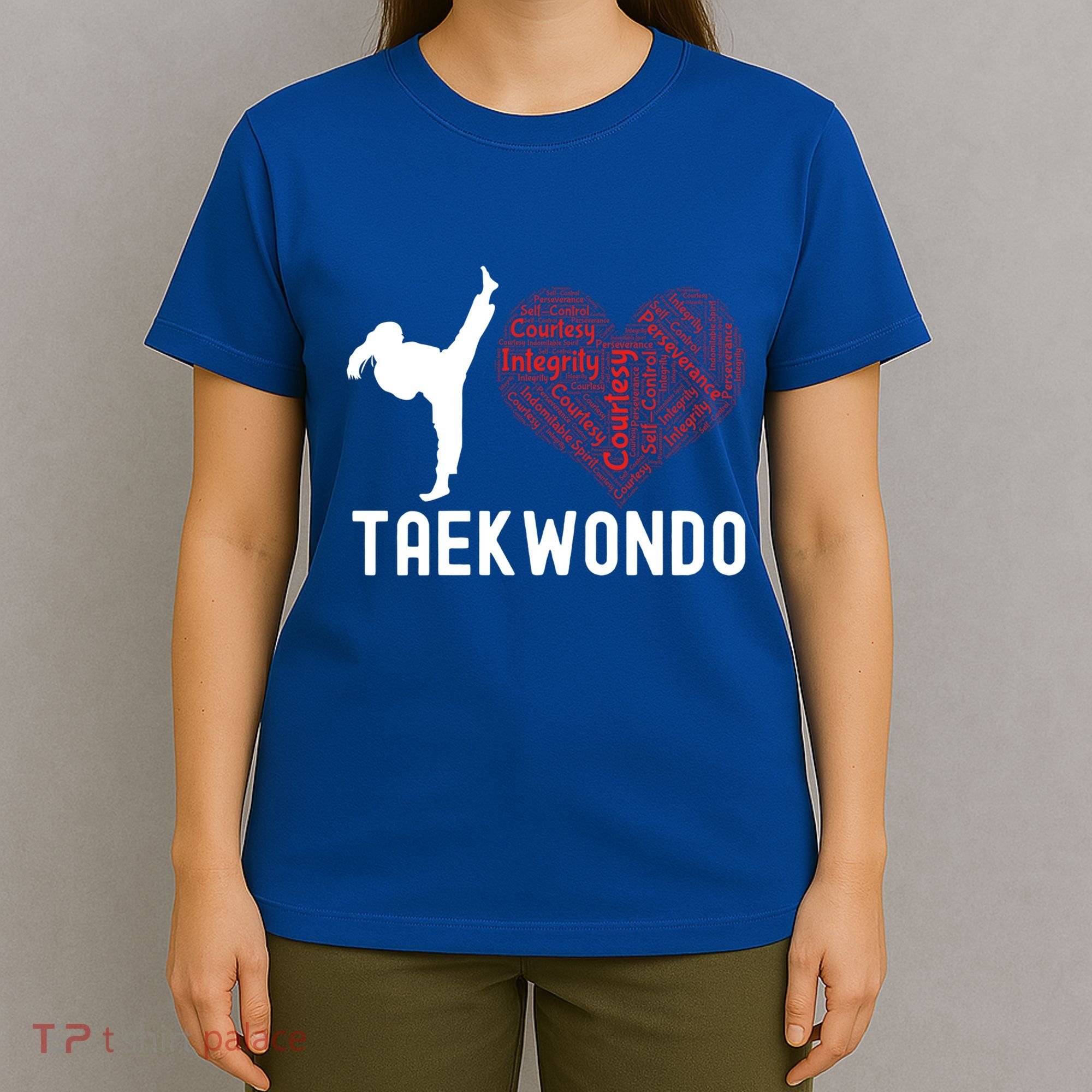 I Love Taekwondo Black Belt Funny Gift T-Shirt
