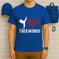 I Love Taekwondo Black Belt Funny Gift T-Shirt thumb 6
