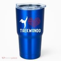 I Love Taekwondo Black Belt Funny Gift Tumbler thumb 0