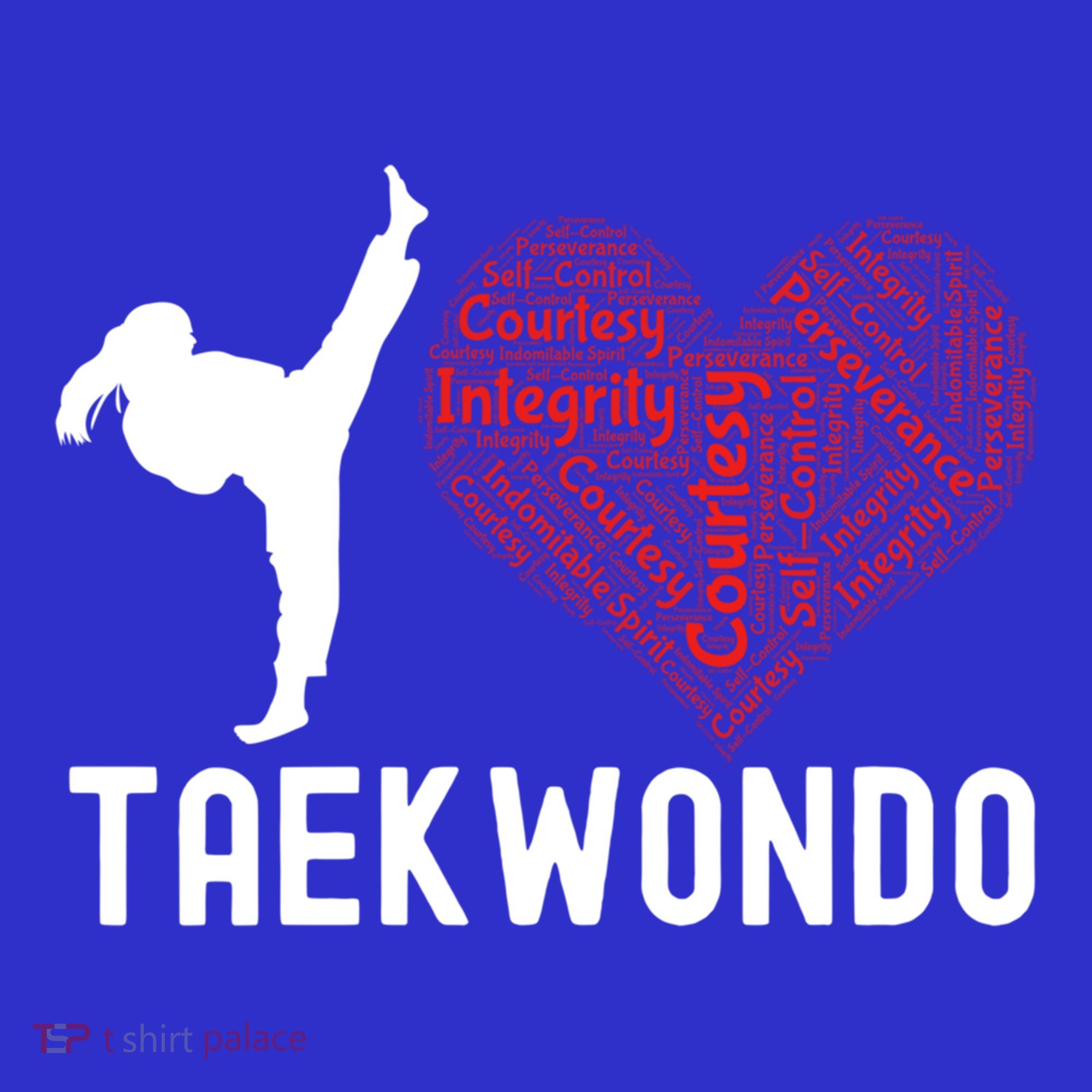 I Love Taekwondo Black Belt Funny Gift Women's Tank Top