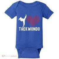 I Love Taekwondo Black Belt Funny Gift Baby Bodysuit thumb 0