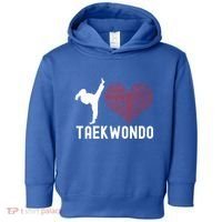 I Love Taekwondo Black Belt Funny Gift Toddler Hoodie thumb 0