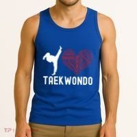 I Love Taekwondo Black Belt Funny Gift Tank Top thumb 3