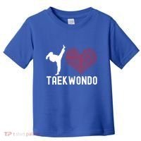 I Love Taekwondo Black Belt Funny Gift Toddler T-Shirt thumb 0
