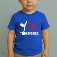 I Love Taekwondo Black Belt Funny Gift Toddler T-Shirt thumb 2