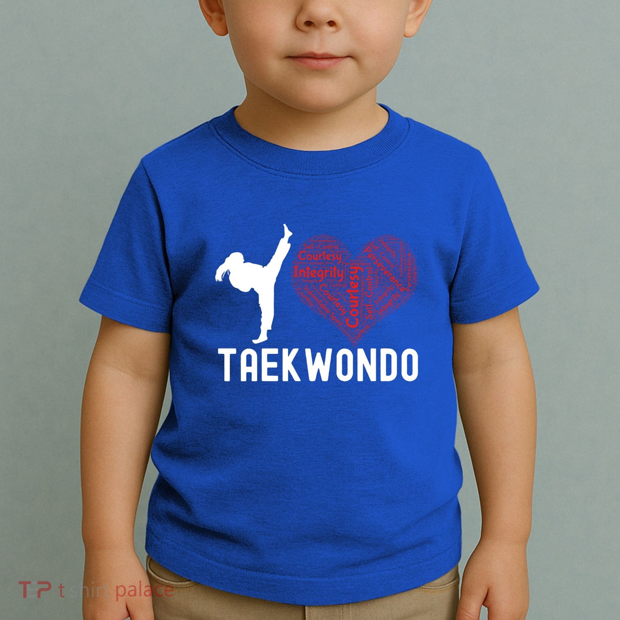 I Love Taekwondo Black Belt Funny Gift Toddler T-Shirt