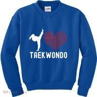 I Love Taekwondo Black Belt Funny Gift Kids Sweatshirt thumb 0