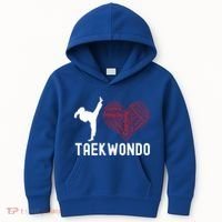 I Love Taekwondo Black Belt Funny Gift Kids Hoodie thumb 0