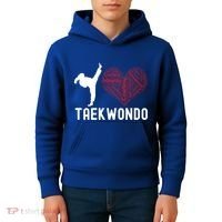 I Love Taekwondo Black Belt Funny Gift Kids Hoodie thumb 4