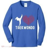 I Love Taekwondo Black Belt Funny Gift Kids Long Sleeve Shirt thumb 0