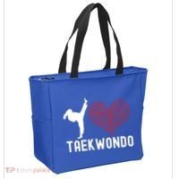 I Love Taekwondo Black Belt Funny Gift Tote Bag thumb 2