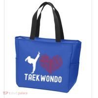 I Love Taekwondo Black Belt Funny Gift Tote Bag thumb 3