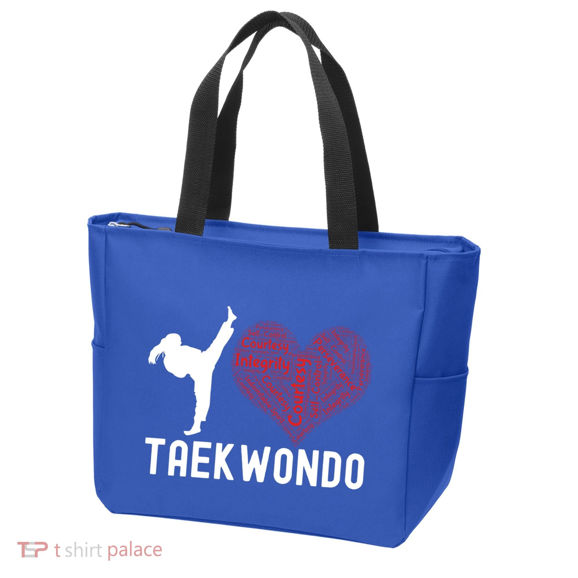 I Love Taekwondo Black Belt Funny Gift Tote Bag