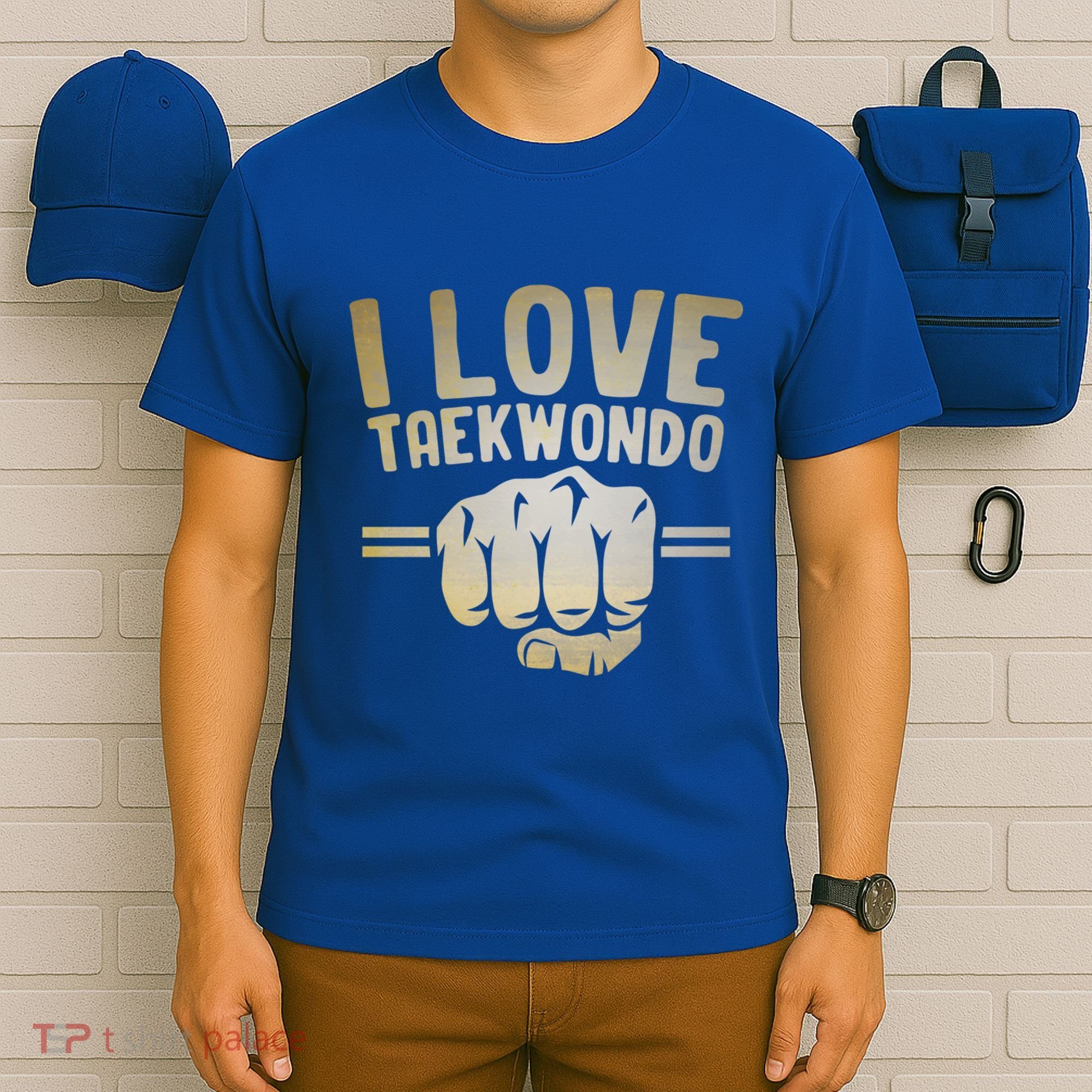I Love Taekwondo Player Martial Artist Martial Arts Tkd Gift T-Shirt