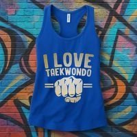 I Love Taekwondo Player Martial Artist Martial Arts Tkd Gift Women's Tank Top thumb 3