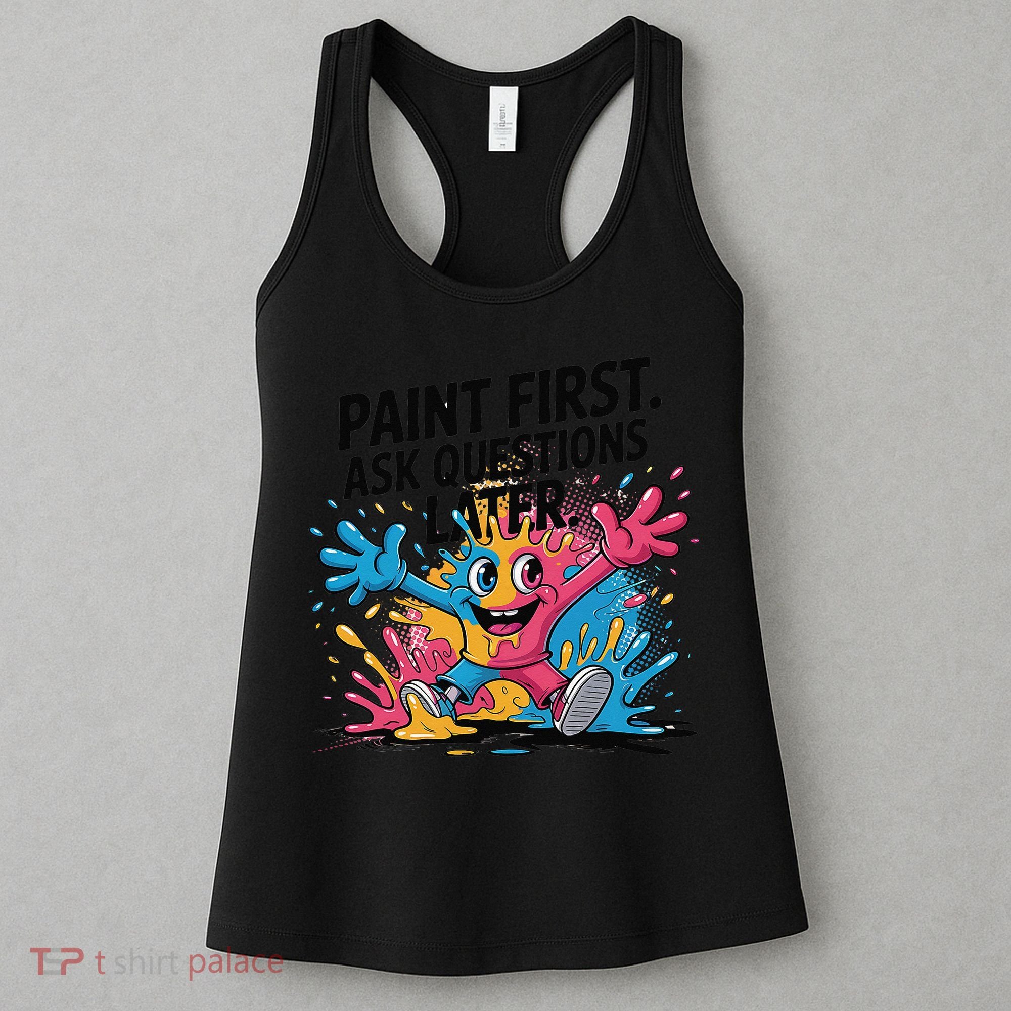 I Love To Finger Paint Funny Art Teacher Painting Artists Women's Tank Top