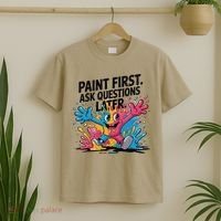 I Love To Finger Paint Funny Art Teacher Painting Artists T-Shirt thumb 2