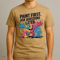 I Love To Finger Paint Funny Art Teacher Painting Artists T-Shirt thumb 3