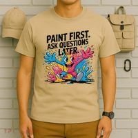 I Love To Finger Paint Funny Art Teacher Painting Artists T-Shirt thumb 6