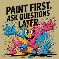 I Love To Finger Paint Funny Art Teacher Painting Artists T-Shirt thumb 7