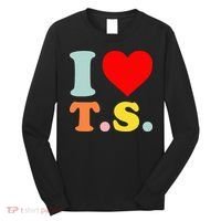 I Love T.S I Heart T.S Funny Long Sleeve Shirt thumb 0