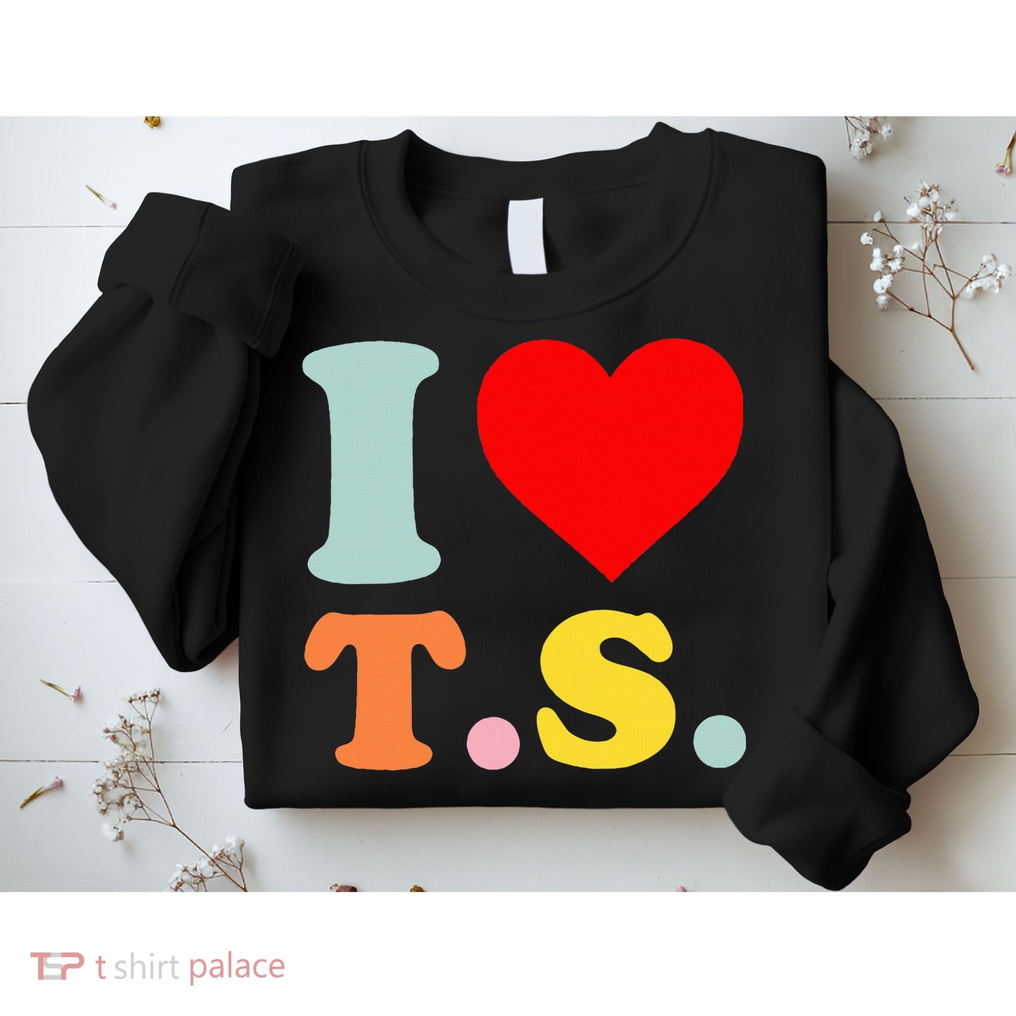 I Love T.S I Heart T.S Funny Sweatshirt