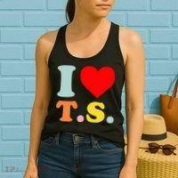 I Love T.S I Heart T.S Funny Women's Tank Top thumb 2