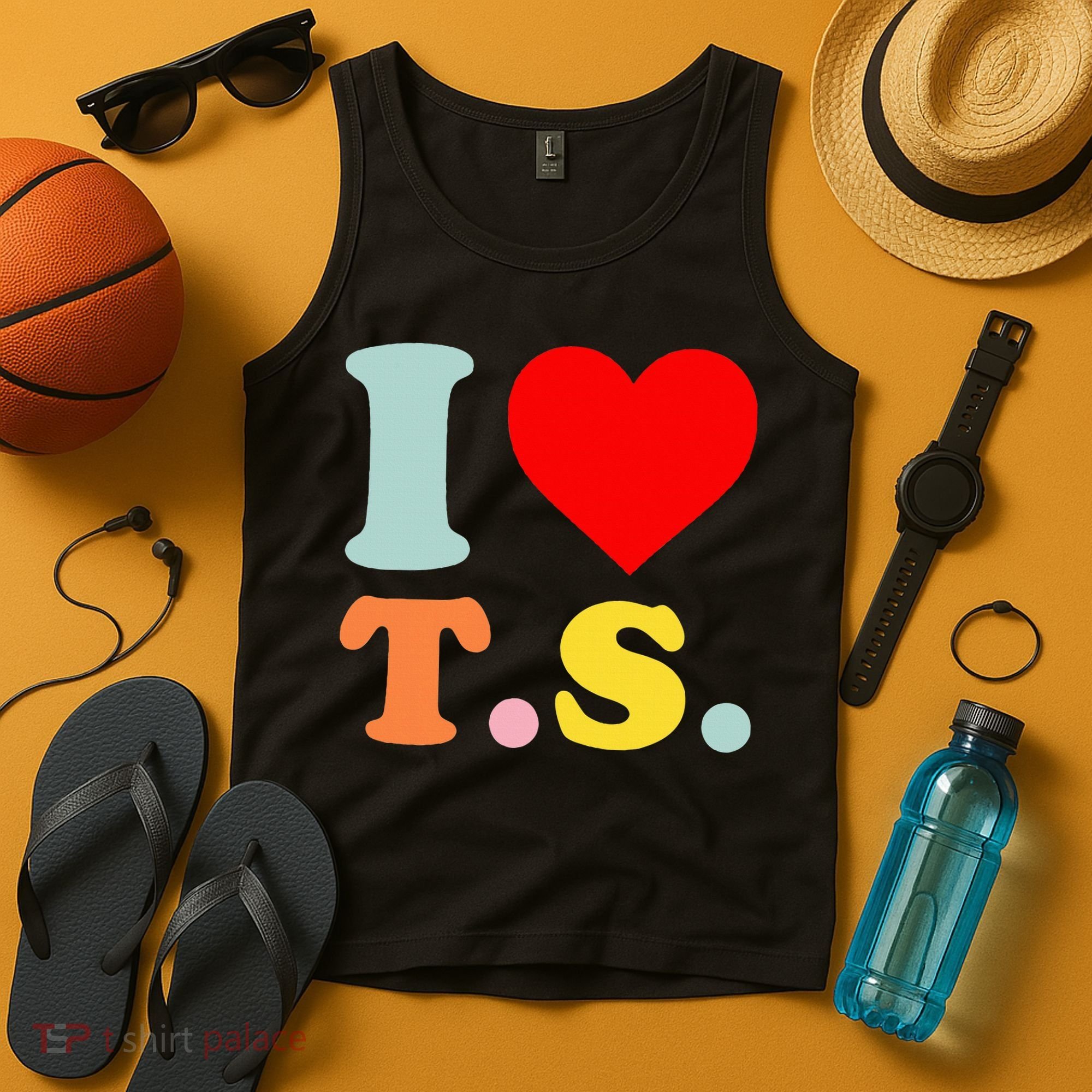 I Love T.S I Heart T.S Funny Tank Top