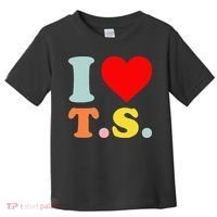 I Love T.S I Heart T.S Funny Toddler T-Shirt thumb 0