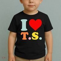 I Love T.S I Heart T.S Funny Toddler T-Shirt thumb 2