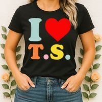 I Love T.S I Heart T.S Funny Women's T-Shirt thumb 2