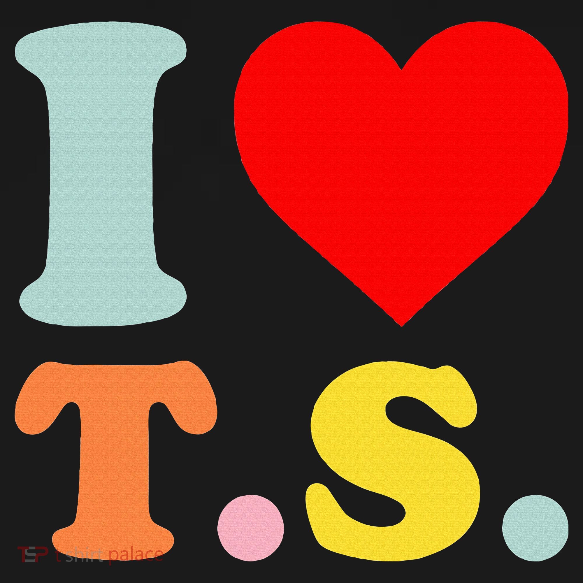 I Love T.S I Heart T.S Funny Kids Sweatshirt
