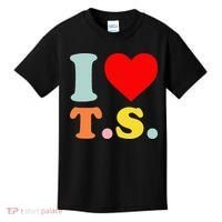 I Love T.S I Heart T.S Funny Kids T-Shirt thumb 0