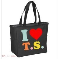 I Love T.S I Heart T.S Funny Tote Bag thumb 2