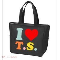 I Love T.S I Heart T.S Funny Tote Bag thumb 3