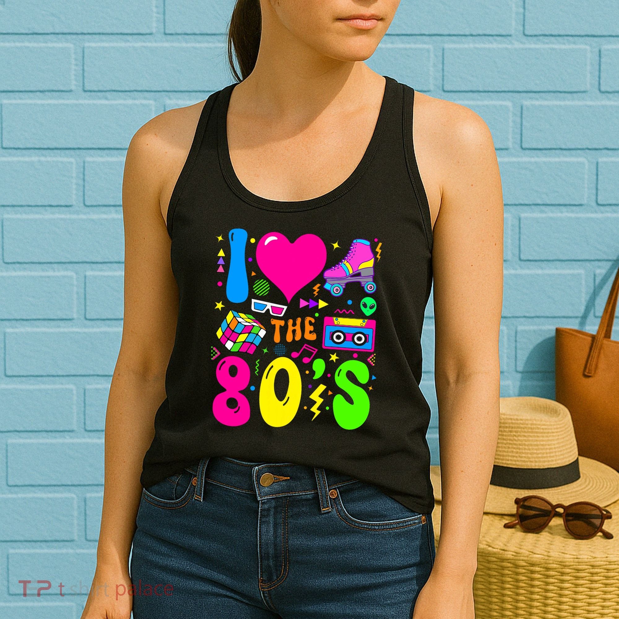 I Love The 80S Party 1980s Themed Costume 80s Theme Outfit Women's Tank Top