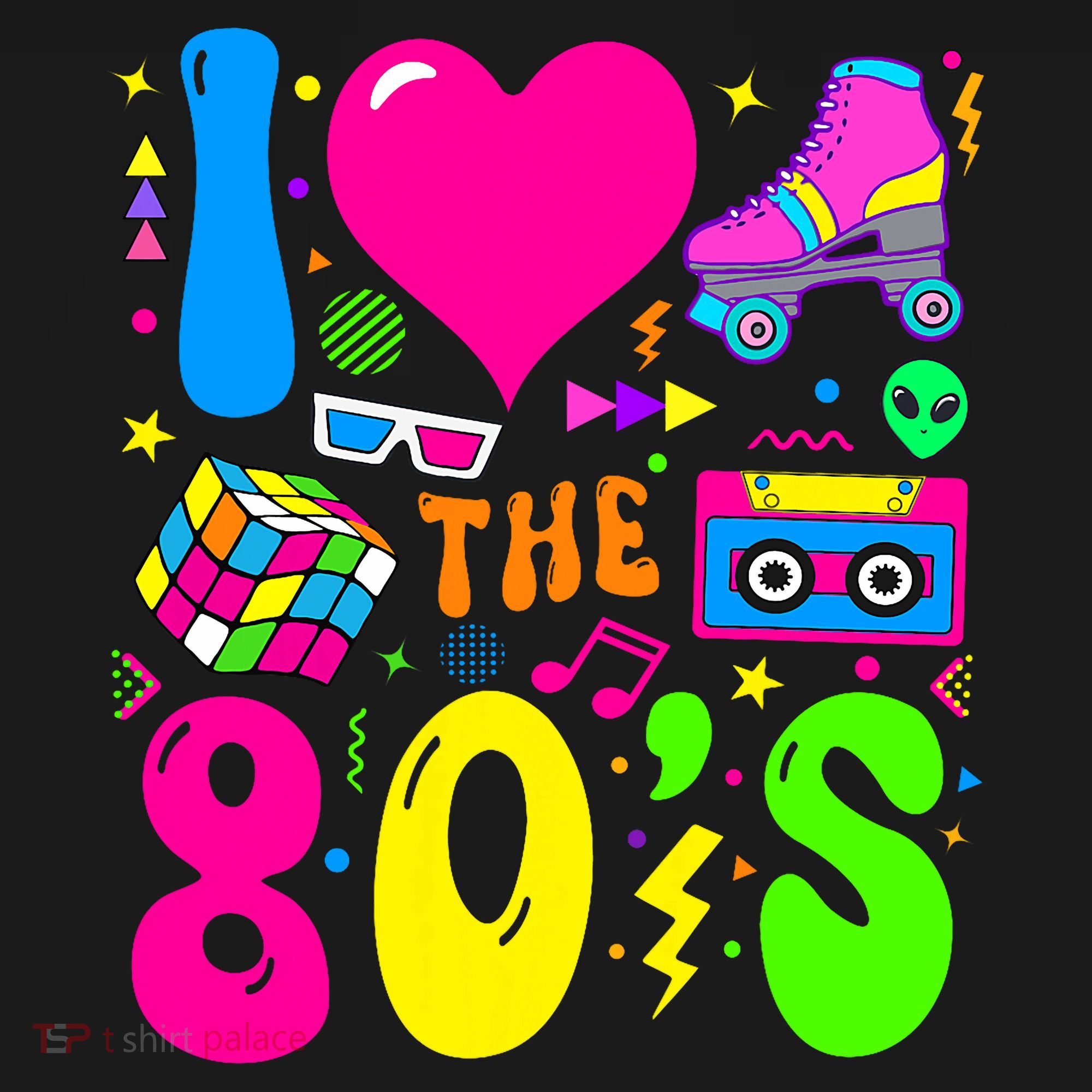 I Love The 80S Party 1980s Themed Costume 80s Theme Outfit Women's Tank Top