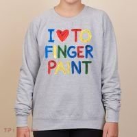 I Love To Finger Paint IM Paint Women's Sweatshirt thumb 0