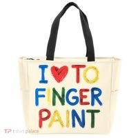 I Love To Finger Paint IM Paint Tote Bag thumb 0