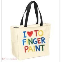 I Love To Finger Paint IM Paint Tote Bag thumb 2