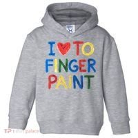 I Love To Finger Paint IM Paint Toddler Hoodie thumb 0