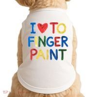 I Love To Finger Paint IM Paint Doggie Tank thumb 0
