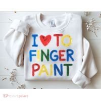 I Love To Finger Paint IM Paint Sweatshirt thumb 2