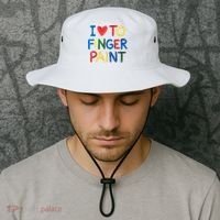 I Love To Finger Paint IM Paint Bucket Hat thumb 2