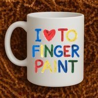 I Love To Finger Paint IM Paint Coffee Mug thumb 2
