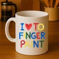 I Love To Finger Paint IM Paint Coffee Mug thumb 4