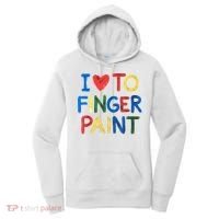 I Love To Finger Paint IM Paint Women's Hoodie thumb 0