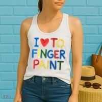 I Love To Finger Paint IM Paint Women's Tank Top thumb 2