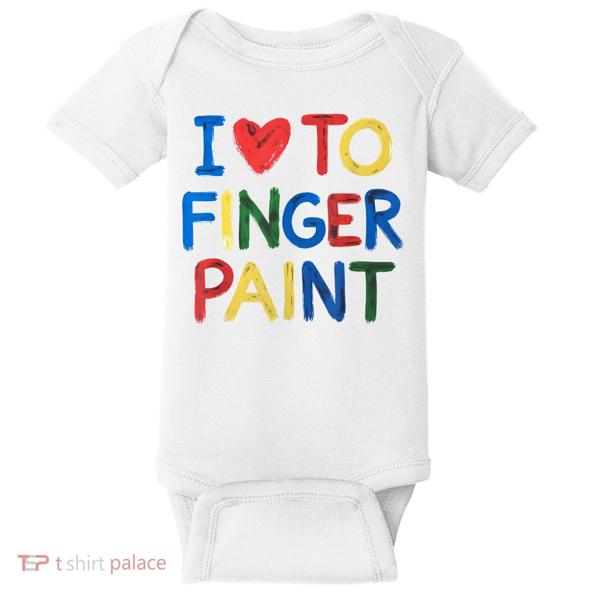 I Love To Finger Paint IM Paint Baby Bodysuit