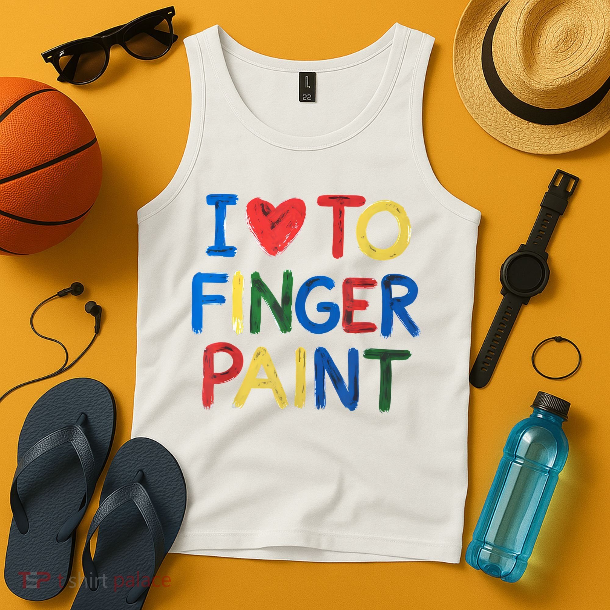I Love To Finger Paint IM Paint Tank Top